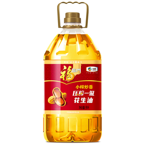 福临门压榨一级花生油5L小榨炒香压榨花生食用油中粮