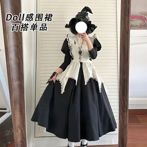 亚当斯庄园围裙黑麻麻修女风lolita百搭女仆风洛丽塔doll感哥特