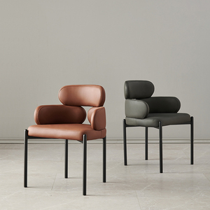 餐椅家用北欧轻奢现代简约意式极简高级感设计师新款洽谈靠背椅子