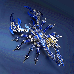 机械蝎子金属拼装模型龙零不锈钢3d立体拼图生日礼物玩具男生