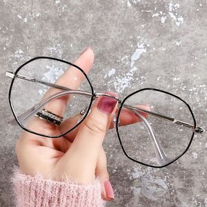 新款成品近视眼镜八角形眼镜男框个性多边形防蓝光眼镜女眼睛框架