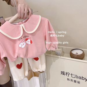 巴拉巴柆女童春装宝宝卫衣套装2024新款童装洋气纯棉长袖婴幼儿童