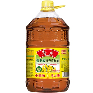 【官方直营】鲁花低芥酸特香菜籽油5.43L桶装非转基因食用油家用
