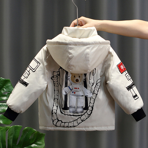 巴柆新款儿童羽绒服中大童网红太空宇航员棉服男女童时尚棉衣外套