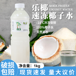 海南乐椰冷冻椰子水1kg/瓶生椰乳椰汁生椰拿铁奶茶咖啡店商用原料