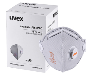 德国优唯斯口罩uvex3220活性炭防尘口罩带呼吸阀防飞沫PM2.5防护