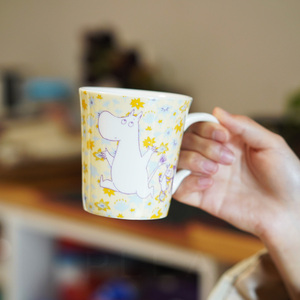 日本山加商店姆明Moomin日式釉下彩插画陶瓷情侣马克杯子对杯礼盒