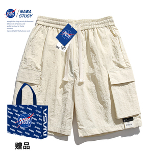 NASA官方港风工装复古情侣宽松短裤男夏季新款潮牌百搭直筒半裤