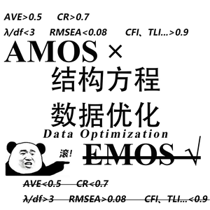 AMOS结构方程模型数据优化数据调整验证性因子路径分析