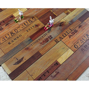 强化复合木地板个性彩色做旧复古美式字母仿旧文艺酒吧服装店12mm