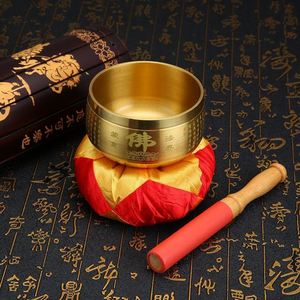 颂钵疗愈工具纯铜黄铜台湾黄铜磬3.5寸-12寸铜磬铜钵音碗
