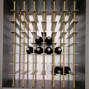 简约现代轻奢铝合金千层红酒架子展示架悬挂可定制酒瓶架层板酒柜