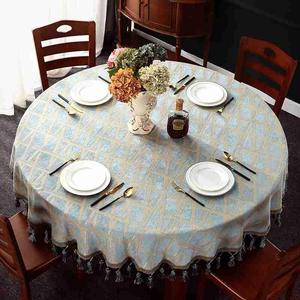 欧式圆餐桌布18米圆桌面台布西餐桌布15米2米的大圆桌家用垫布 维