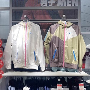 Nike耐克外套男女新款夏季透气防晒运动休闲连帽防风衣夹克FJ7680