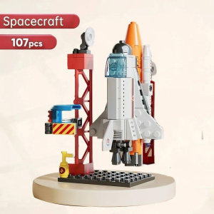 DIY Spacecraft Building Block Toys Aerospace Lanch Center Mo