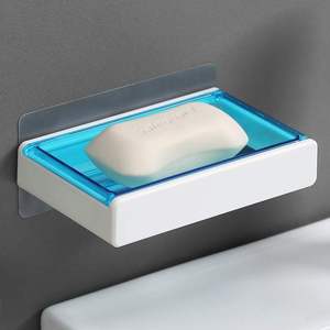免打孔无痕粘贴壁挂肥皂盒沥水防漏吸盘香皂托碟卫生间浴室置物架