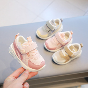 基诺浦婴儿学步鞋机能鞋女童春夏软底防滑小童运动鞋网面男宝宝鞋