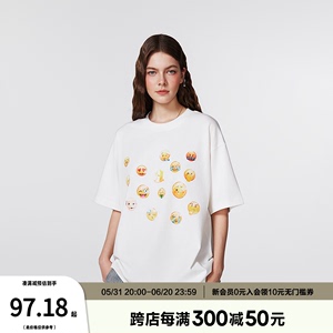 【Achock官方店】创意趣味emoji表情包短袖潮牌街头新款圆领T恤男
