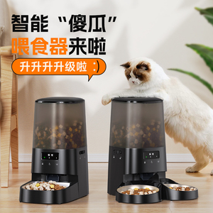 探宠智能自动宠物喂食器猫咪定时定量猫粮狗粮投喂机远程控制双碗