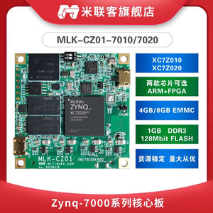 米联客MLK-CZ01-7010/7020 FPGA核心板XILINX Zynq7000 ARM ADJ版