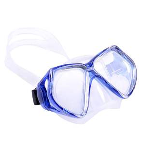 大框 液态硅胶潜水镜 4mm厚钢化玻璃 浮潜面罩 可换近视款 成人