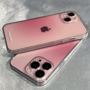 粉色渐变适用苹果15的手机壳iPhone13promax套14软12新款xr透明iphonex硅胶8高级感ipone十三11新款7plus女x
