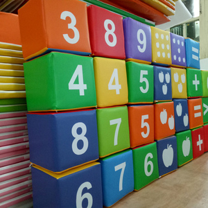 早教中心软体凳子儿童积木全海绵无毒骰子淘气堡色子数字方块玩具