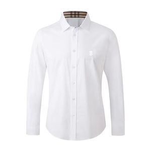 欧巴宝莉安娜衬衣男士正装修身中青年休闲长袖高端商务品牌白衬衫