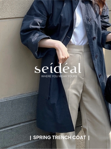 seideal 修身中长款风衣外套 trench coat