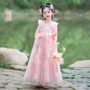 女童仙女2024新款中国风夏季古装儿童夏装裙子花神汉服夏款古风