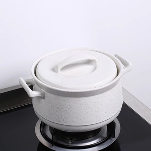 日式白色砂锅家用沙锅燃气明火专用陶瓷锅大号煲汤炖汤锅耐干烧