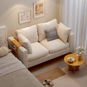 公寓单人沙发客厅小户型小沙发布艺ins风卧室出租房1.2米双人沙发