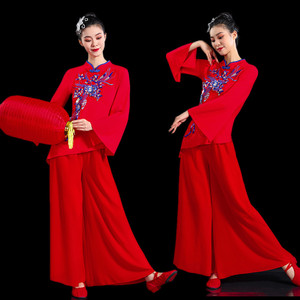 胶州秧歌服演出服2024年新款中老年民族风舞蹈服装广场舞套装扇舞