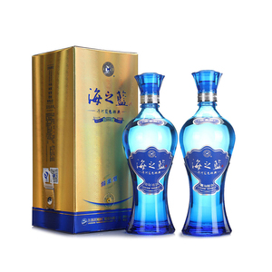 洋河蓝色经典海之蓝52度520ml*2瓶 浓香型白酒 送礼袋 【1469】