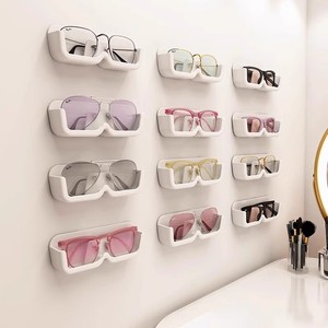 眼镜收纳架壁挂免打孔新款高级感墙上展示眼镜近视太阳墨镜置物架