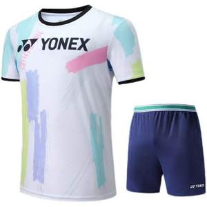 24新款yy羽毛球服全英赛中国国家队男女款速干短袖比赛服团队定制