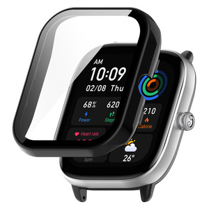 适配华米Amazfit GTS4mini手表保护壳GTS2 MINI真9H钢化膜一体壳用保护套全包PC表套防摔防划表壳壳膜一体