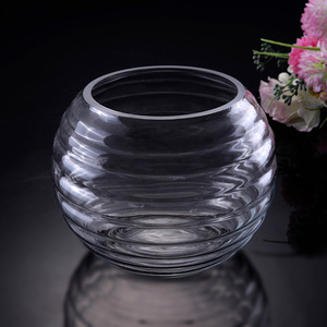 透明玻璃绿萝花瓶螺纹圆球水培花瓶瓶子富贵竹水养植物容器花盆