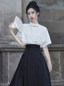 新中式宋制汉服女装成人夏季中国风马面裙日常改良通勤套装上班穿