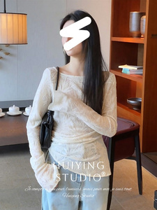 法式高级感白色钩花喇叭袖上衣女春季新款设计小众内搭修身打底衫