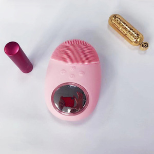 亚马逊新款洁面仪电动硅胶洗脸仪超声波微电流美容仪现货