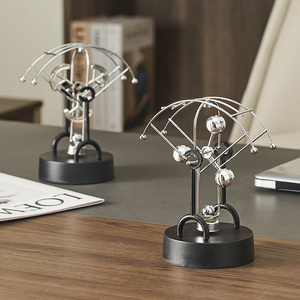 高级感磁悬浮永动仪混沌摆件反重力平衡球创意办公室桌面装饰摆设
