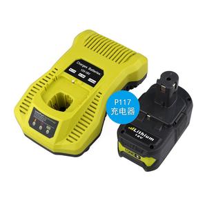 p108ryobi利优比充电器18v锂电池良明替代117电钻p117原装适用于