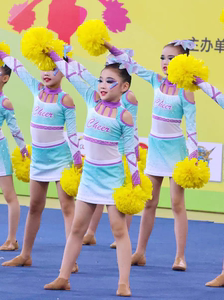 儿童啦啦操演出服拉拉队服装健美操团队比赛舞蹈服运动会啦啦操