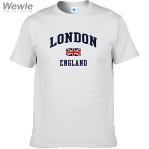 原创新品英国伦敦米字旗T恤圆领短袖城市纪念品男女体恤衫订制