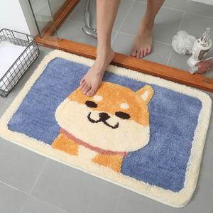 秋田犬门垫厕所防滑脚垫 柴犬垫子家用入户进门地垫浴室吸水地毯