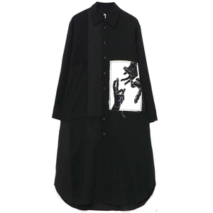 Yohji Yamamoto 衬衣 山本耀司 暗黑系 手拼布中长款衬衫男女同款