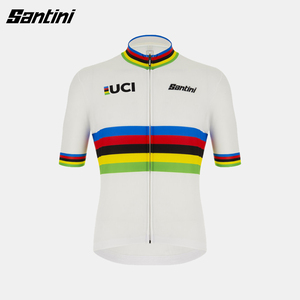 SANTINI UCI彩虹系列骑行服背带裤打底衫手套小帽袜子正品行货