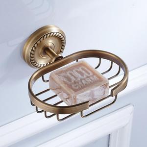 仿古欧式架间卫生铜浴室肥皂全挂件香皂盒卫浴皂免打孔置物架碟网