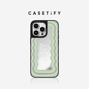 CASETiFY标语 better with you喜欢有你在的世界 适用华为Mate60pro/iPhone15/14/13/Plus/Pro/Max镜面手机壳